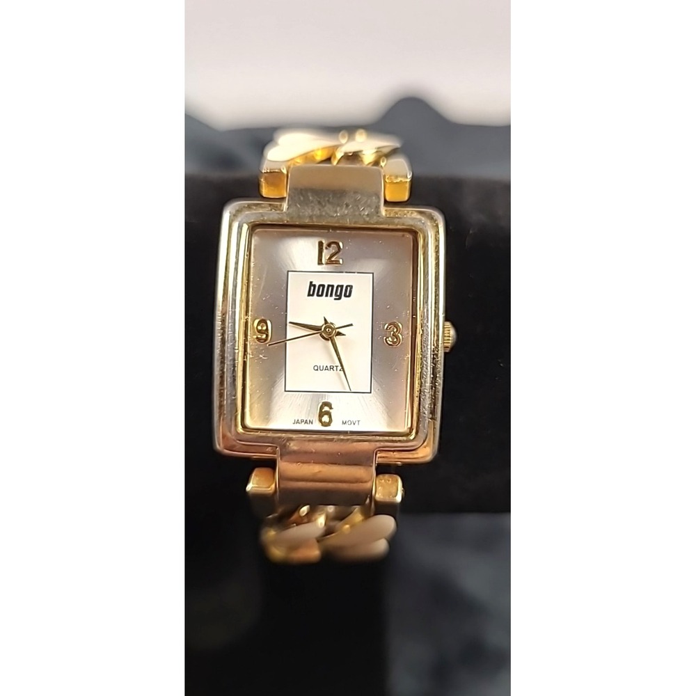 Bongo Womens Quartz Analog Watch W Enamaled Chain Band New Battery